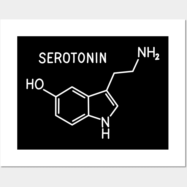 Serotonin molecule Wall Art by valentinahramov